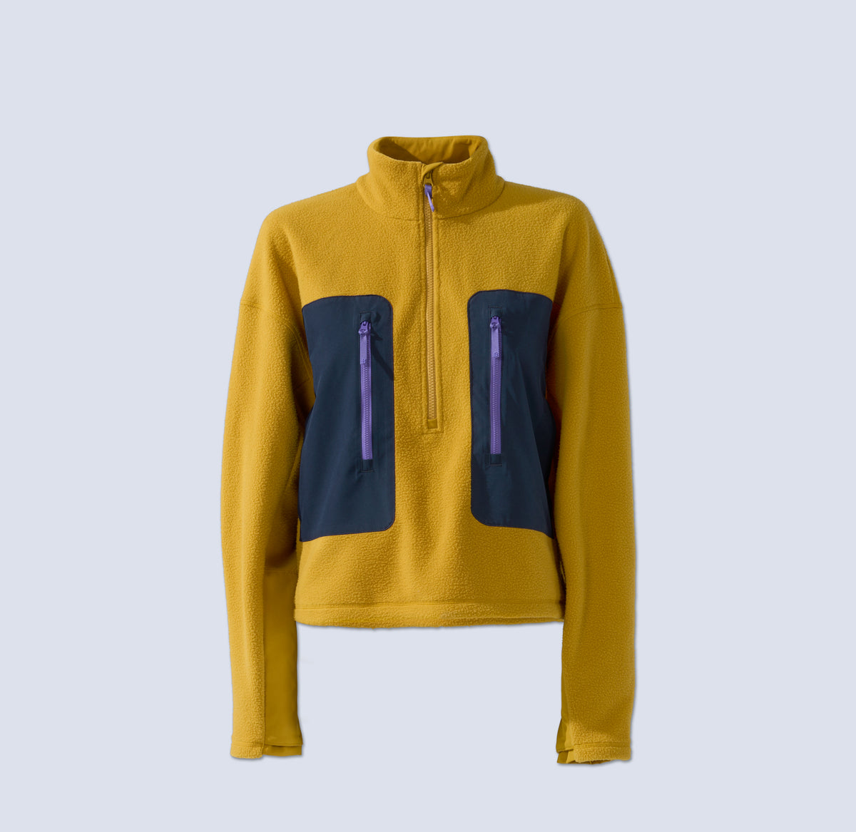 [Saffron] Danner 3/4 Zip saffron yellow flatlay