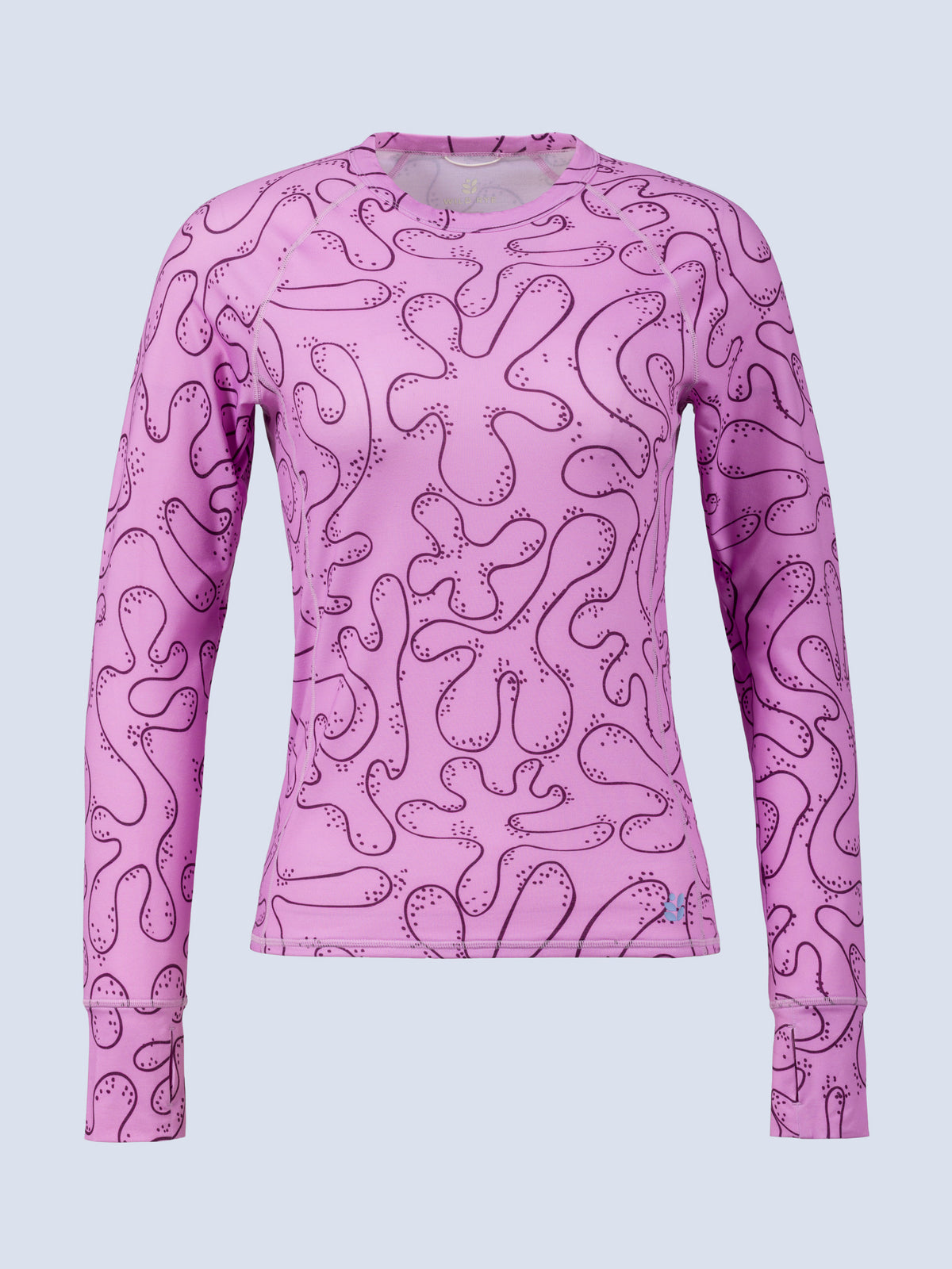 [Orchid Reef] Bassett LITE Raglan in orchid reef, flatlay