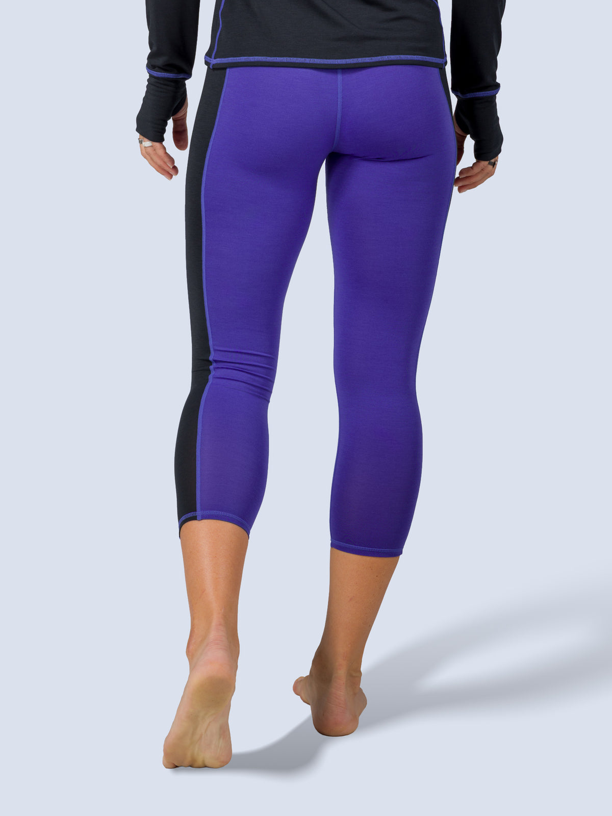 [Lapis Blocked] Bassett LITE Legging in lapis blocked, on model back crop view