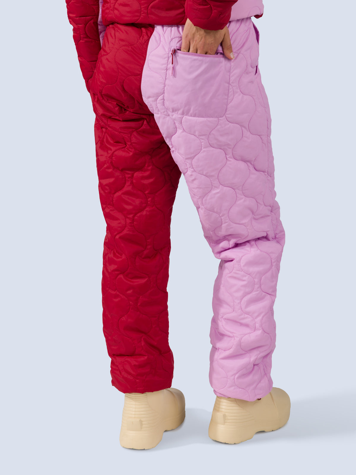 [Ruby Blocked] Payette Pant in ruby blocked back pocket detail