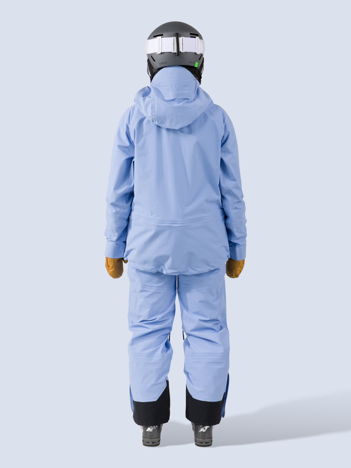 [Breeze] Butterfield 3L Pant in breeze light blue, on model back full body view with matching Butterfield Jacket