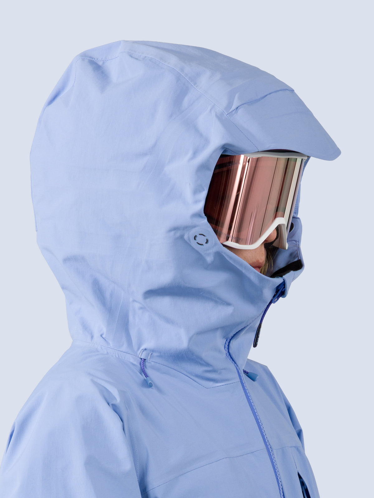 [Breeze] Butterfield 3L Jacket in breeze blue, hood detail