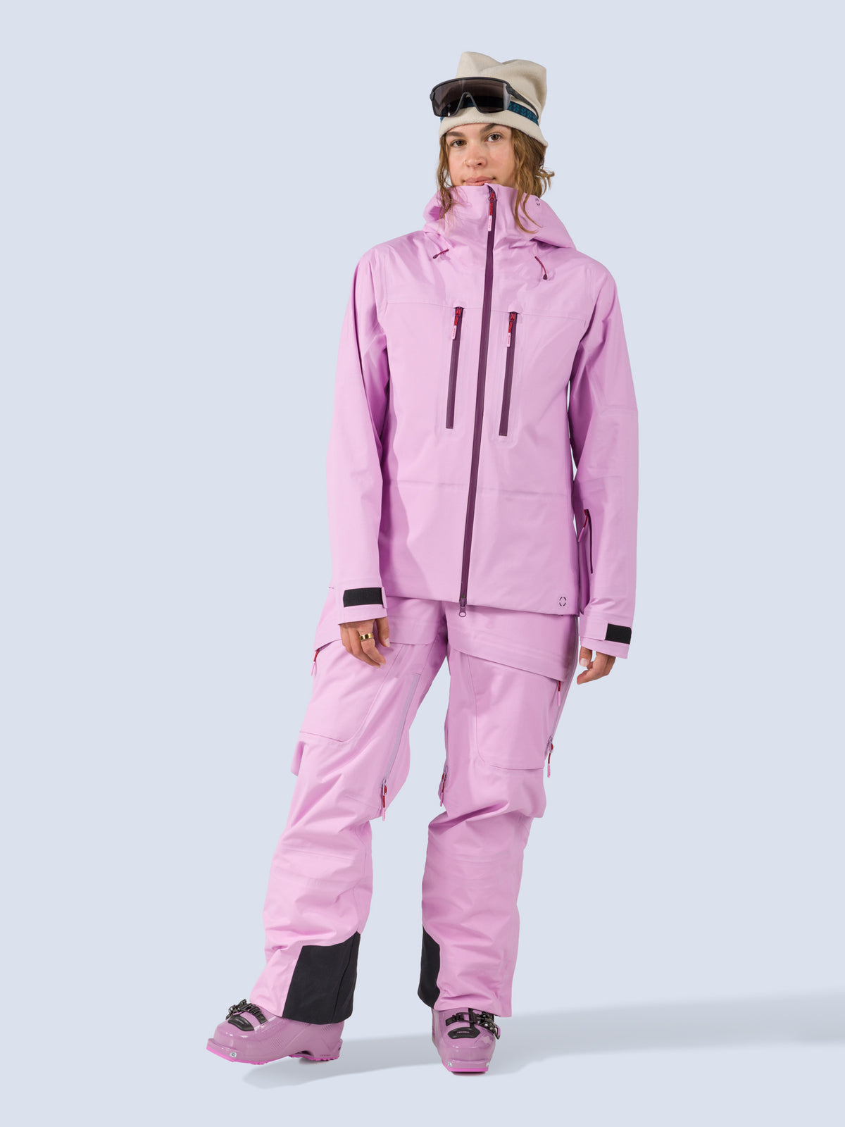 [Orchid] Heyburn 3L Jacket in orchid pink, on model front full body view