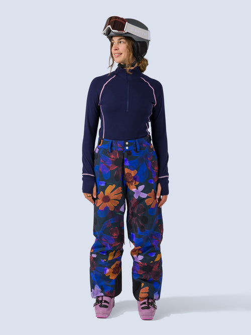 [Nightflora] Butterfield 3L Pant in nightflora floral print, on model front full body view