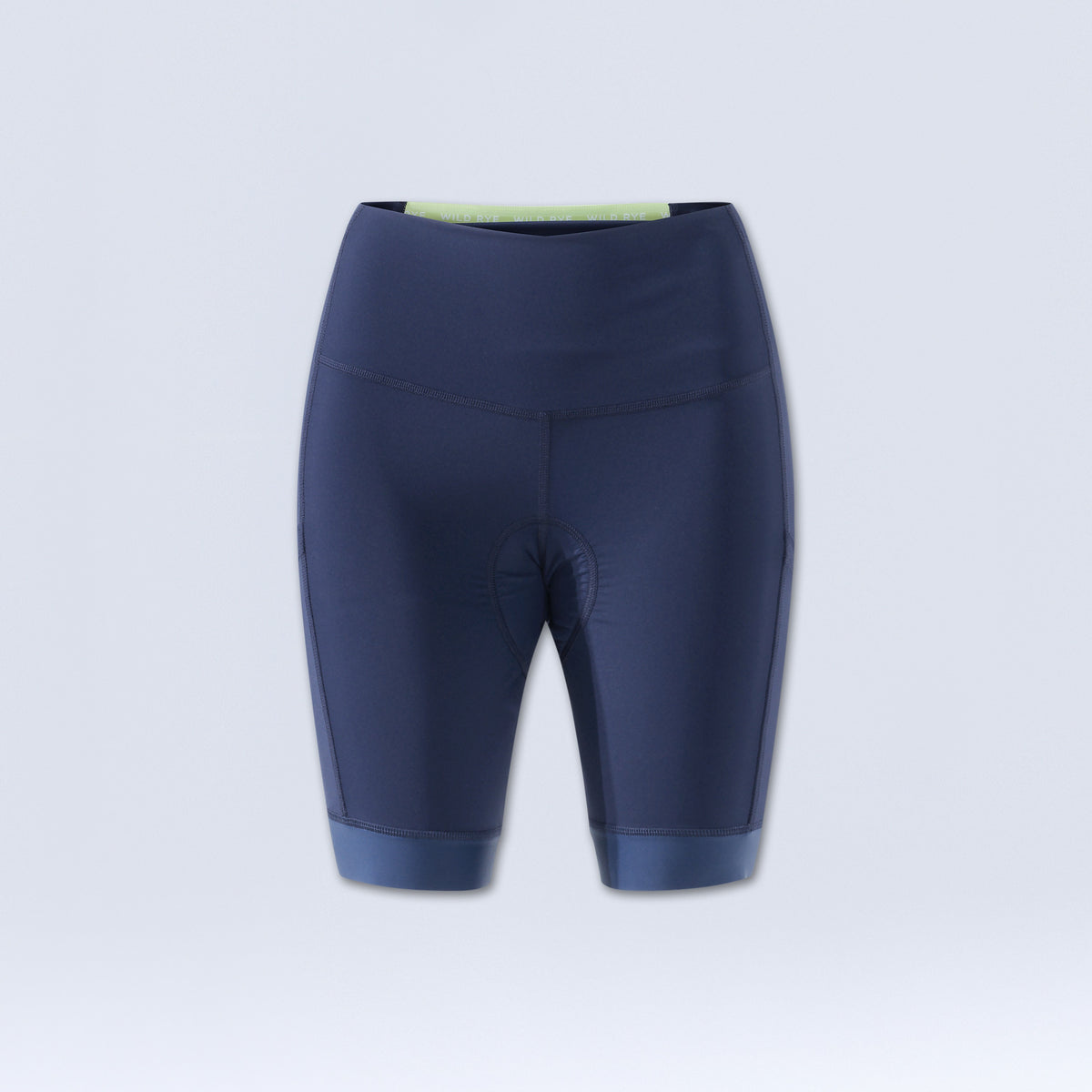 [Midnight] Alyssa Chammy bike shorts in Midnight color, flatlay view