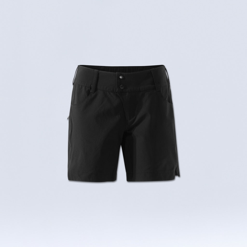 [Black] Freda 7" Bike Short Black Flatlay