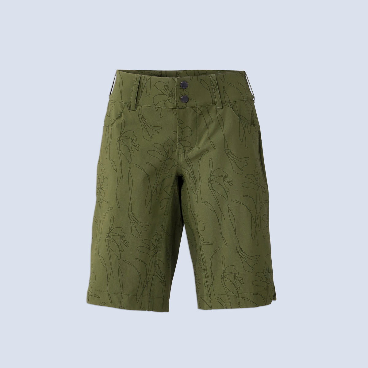 [Olive You] Freel 12" bike short olive green flatlay