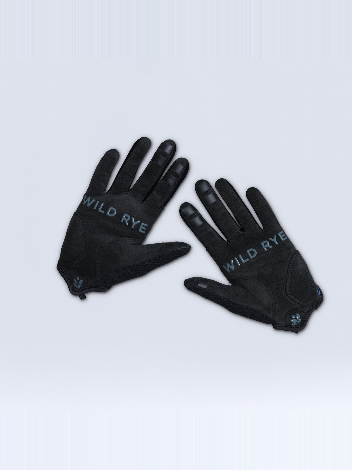 [Cloud Camo] Blue bike gloves, palm view