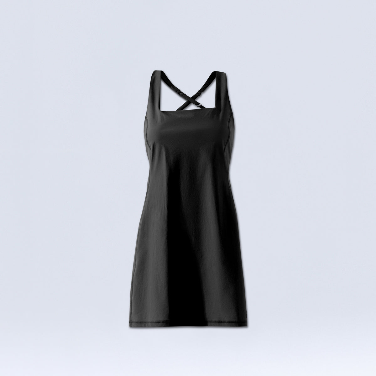 [Black] Parker Dress black, flatlay