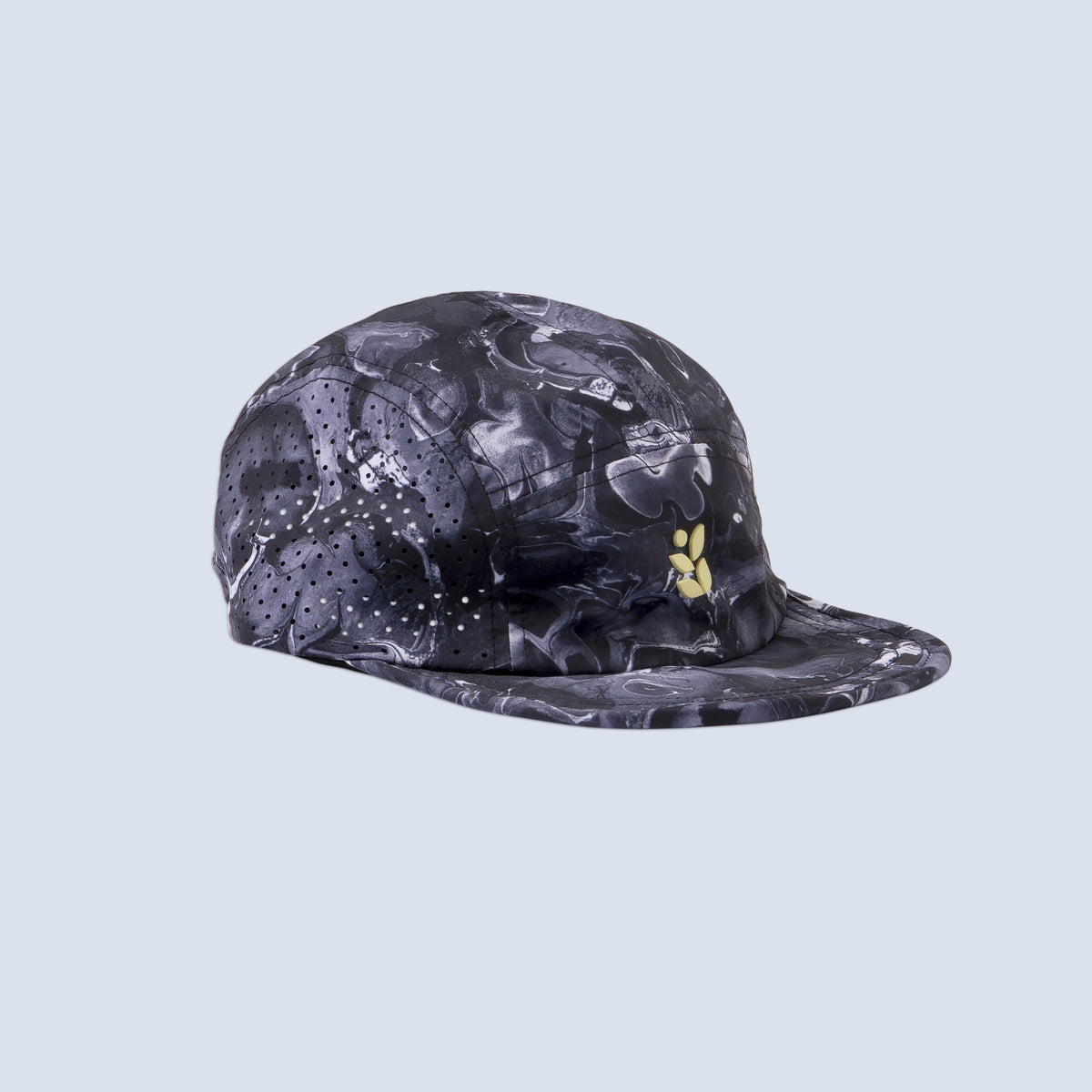 [Greyscale Marble] Pungo Cap in Greyscale Bloom, flatlay