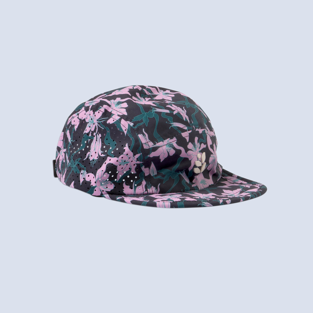 [Black Aquila Bloom] Pungo Cap in Black Aquila Bloom, flatlay