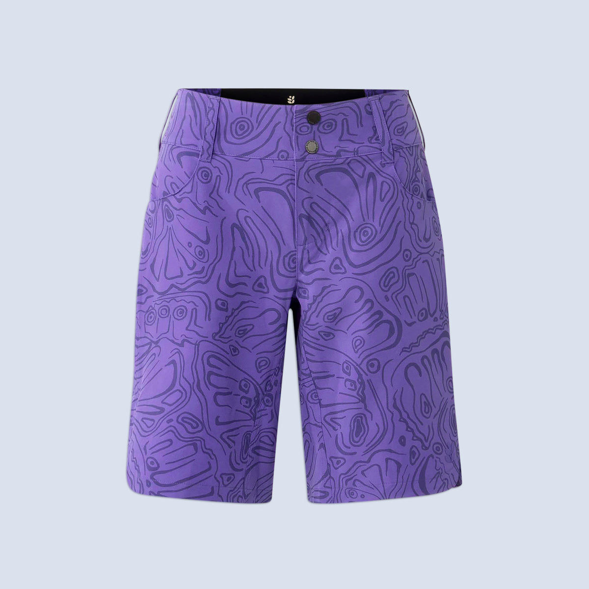 [Iris Wings] Riley 10" bike short, iris wings flatlay