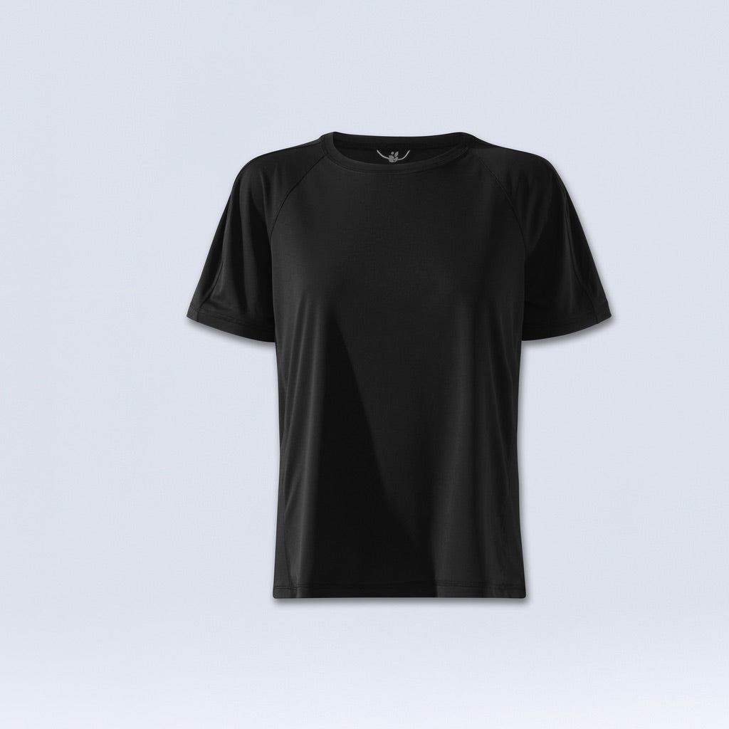 [Black] Black Sloane MTB tee displayed flat