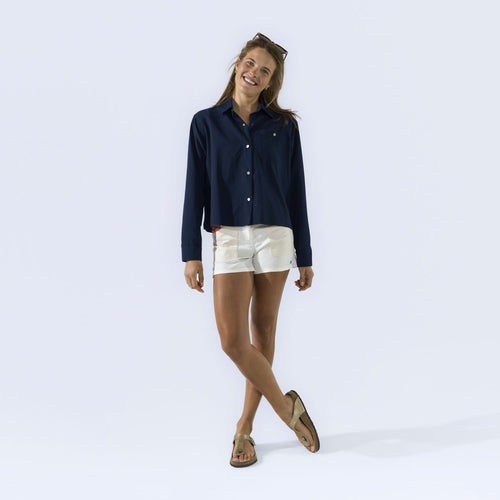 [Midnight] Remi button down shirt midnight front full body