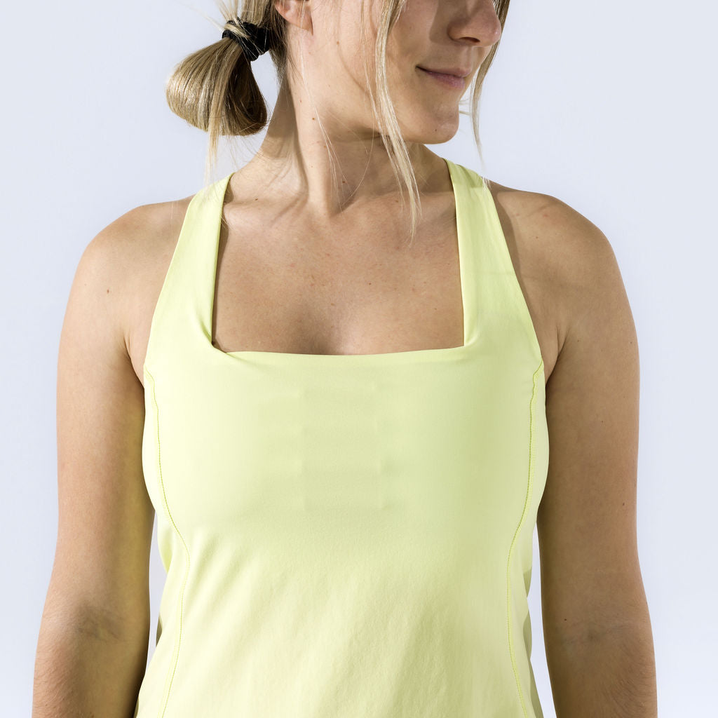 [Iced Matcha] Parker Action Dress neckline detail