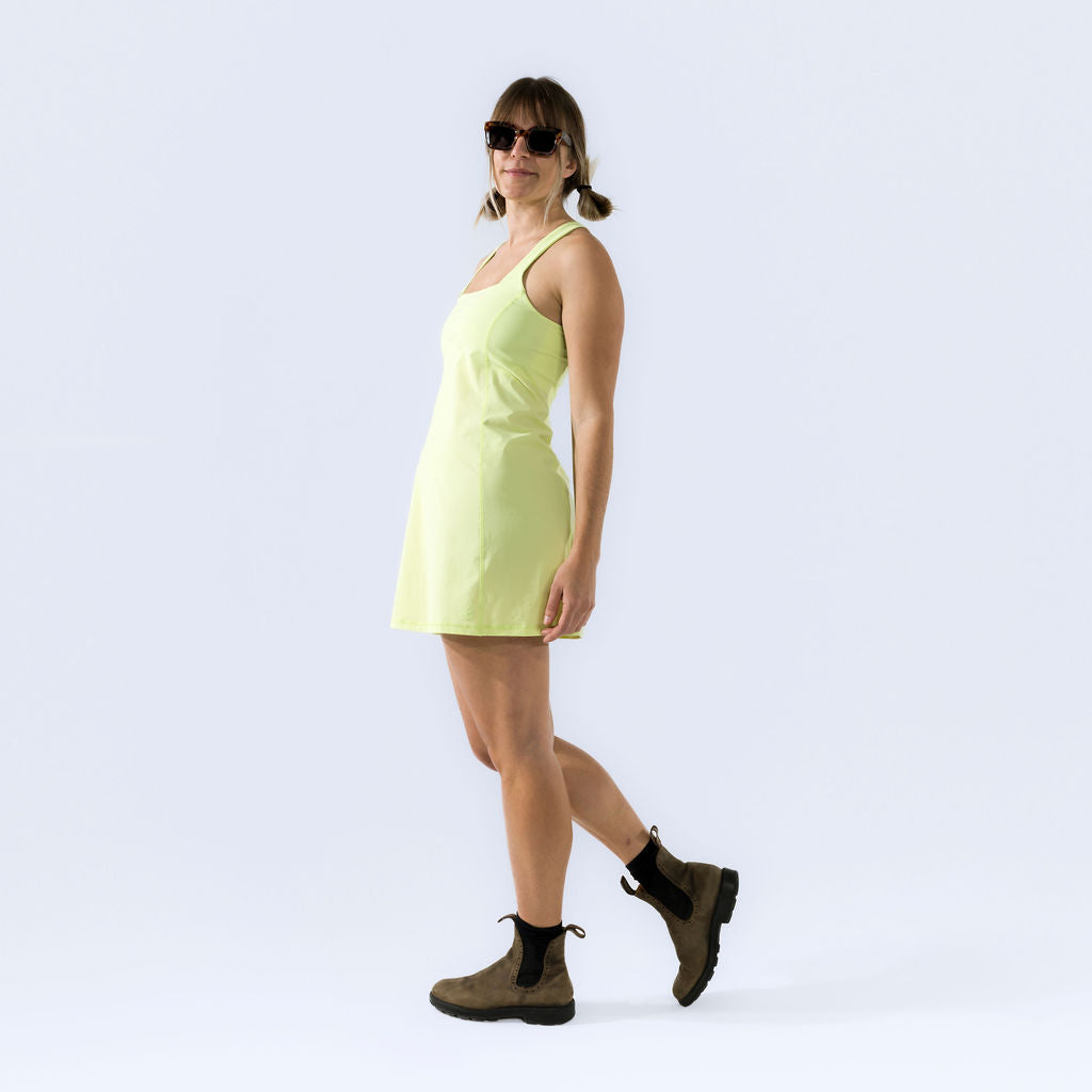 [Iced Matcha] Parker Action Dress iced matcha side full body