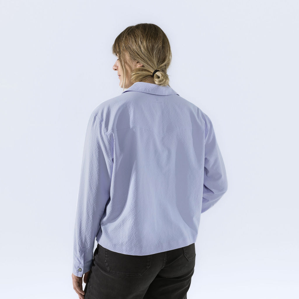 [Purple Haze] Remi button down shirt purple haze back crop