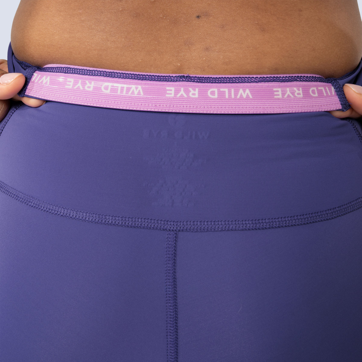 [Iris Blocked] Alyssa Chammy bike shorts back hem grip detail