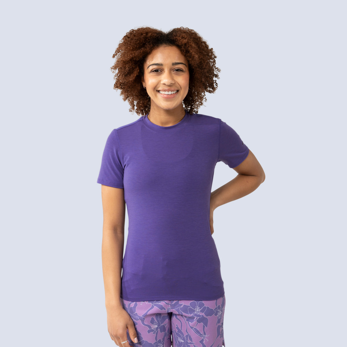 [Iris] Salida Jersey in iris, on model front crop view