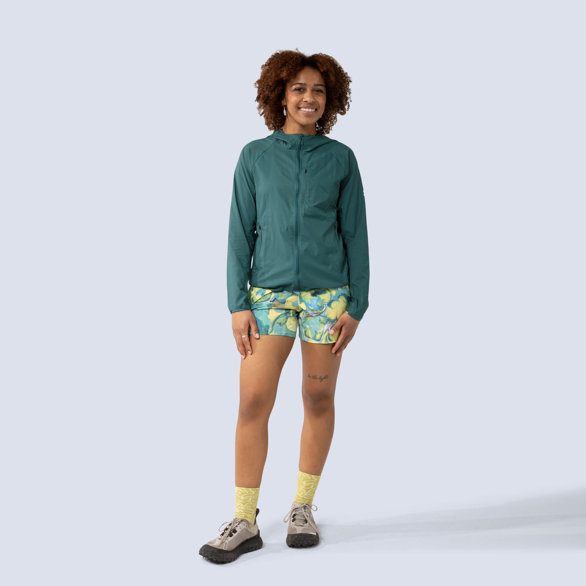 [Shaded Spruce] Rustler windbreaker in shaded spruce, on model front full body view