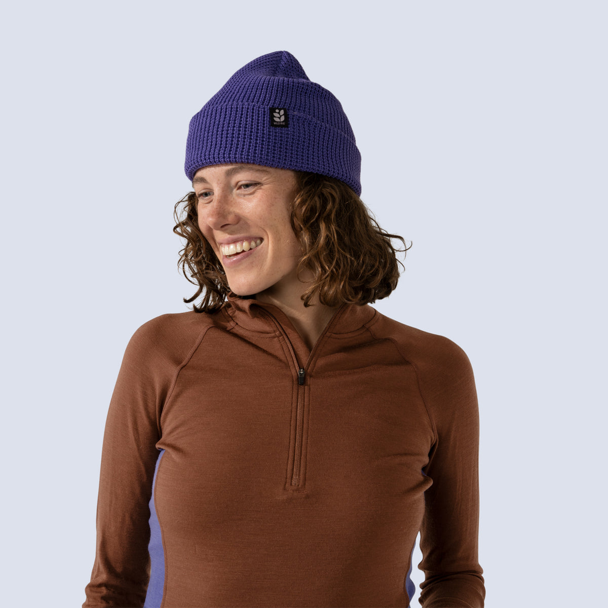 [Chestnut Storm] Bassett Half zip in chestnut storm, zip detail