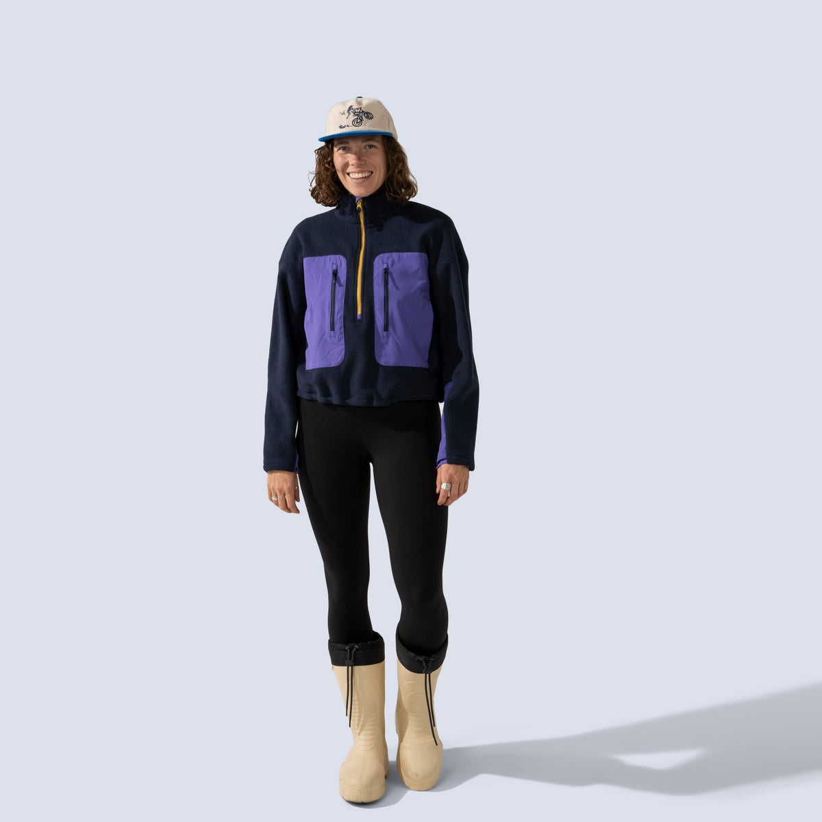 [Midnight] Danner 3/4 Zip Midnight front full body view