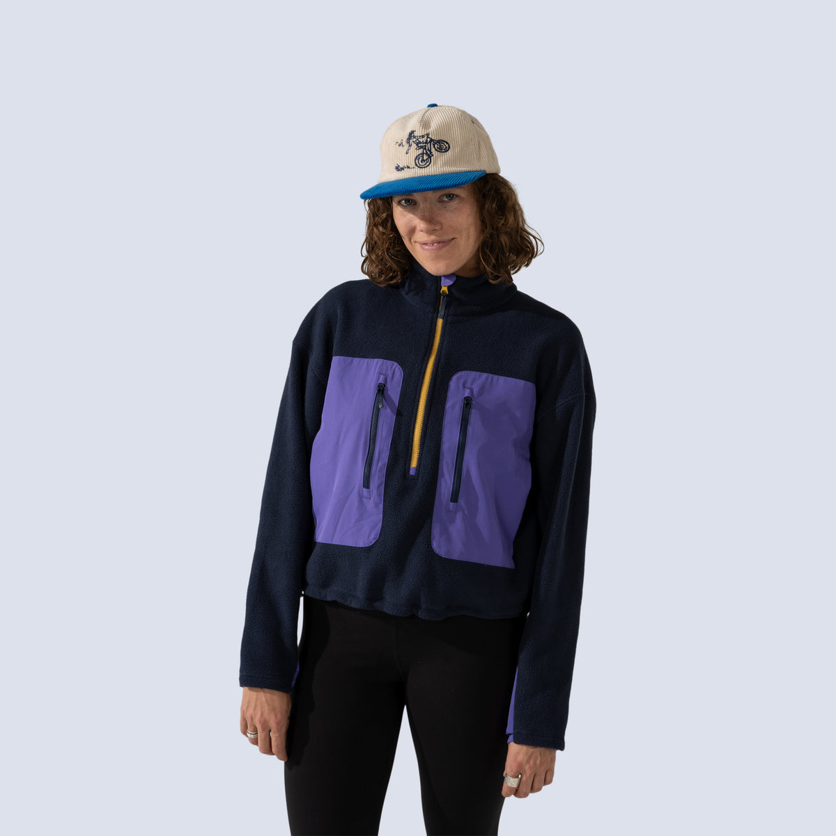 [Midnight] Danner 3/4 Zip Midnight front crop view