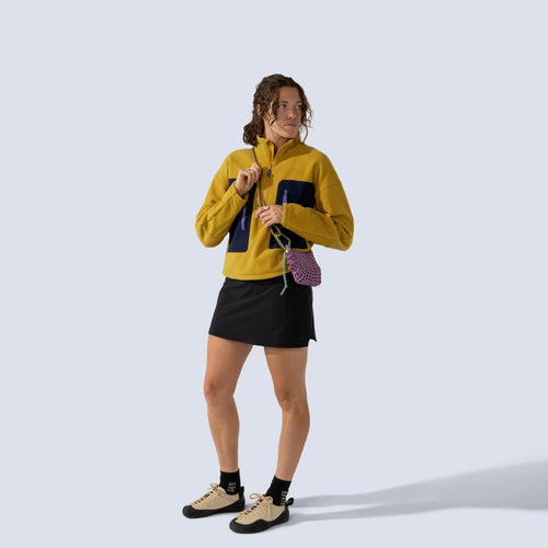 [Saffron] Danner 3/4 Zip Saffron yellow front full body view
