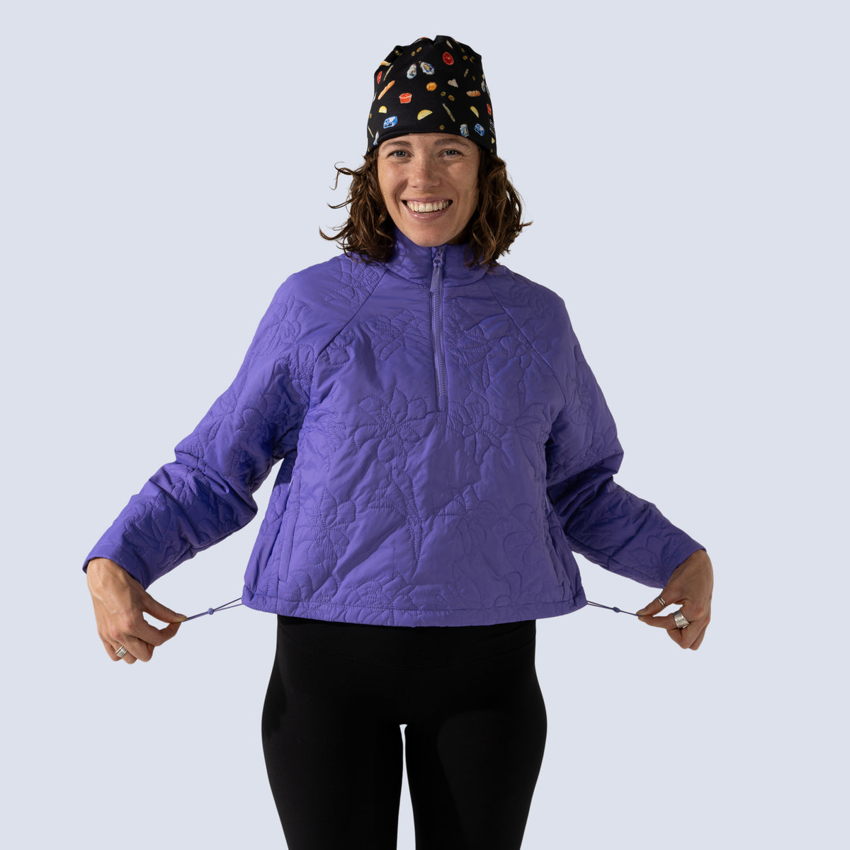 [Iris] Payette pullover in Iris, hem cinch detail