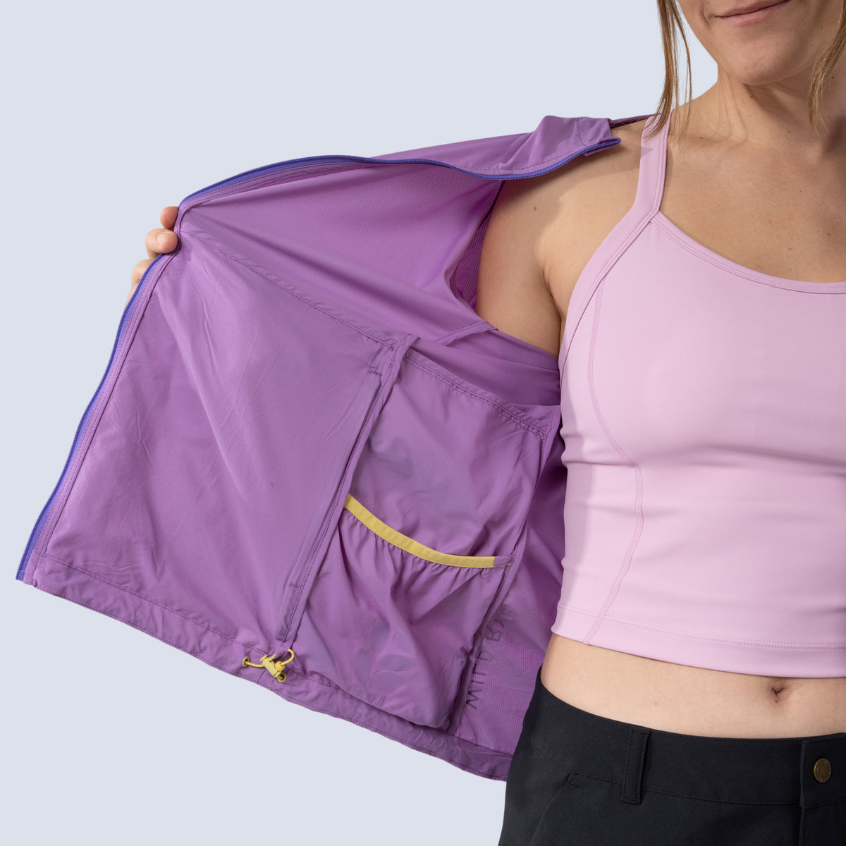 [Amethyst] Rustler windbreaker in amethyst, internal pocket