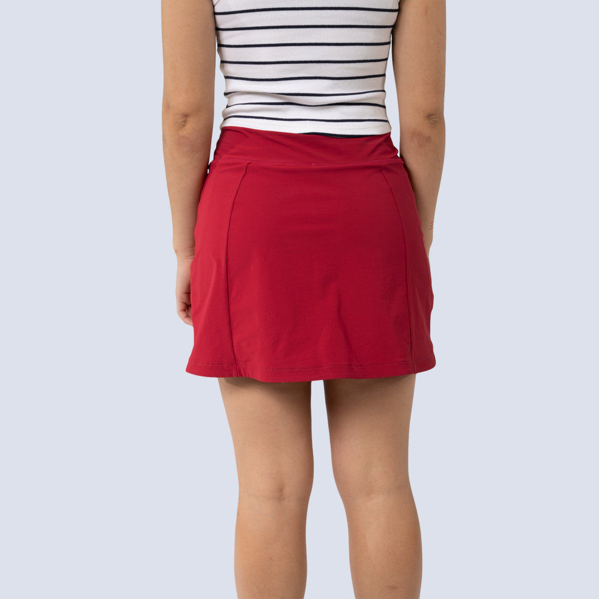 [Star garnet] Parker Skort in star garnet, on model back crop view