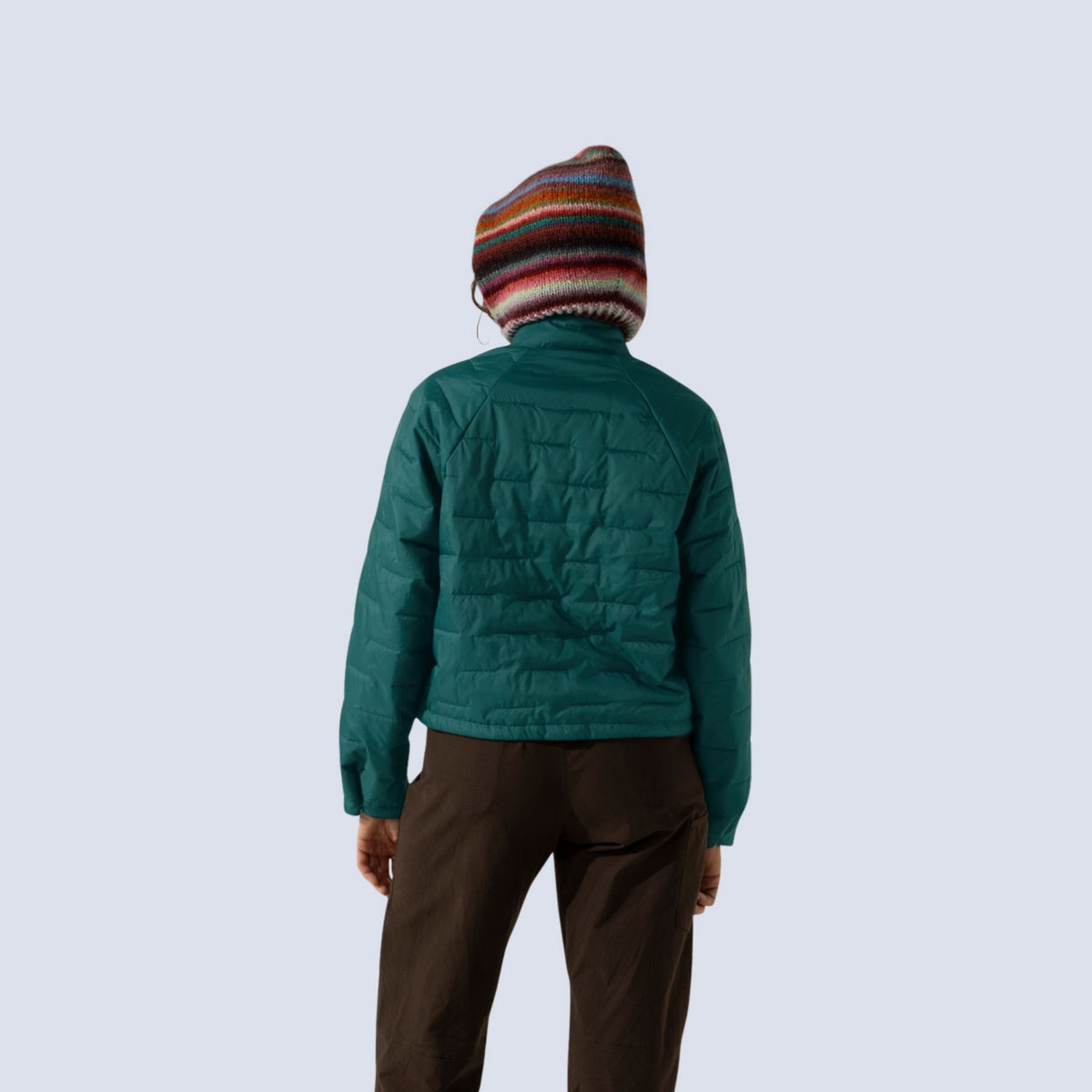 [Shaded Spruce] Payette insulated pullover in shaded spruce, on model back crop view