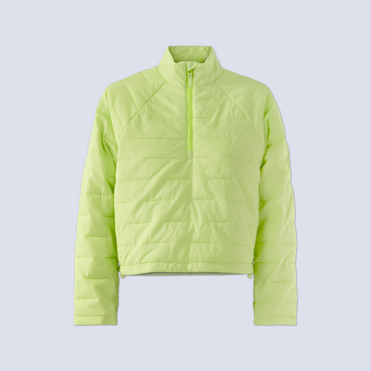 [Iced Matcha] Payette insulated pullover in iced matcha green, flatlay