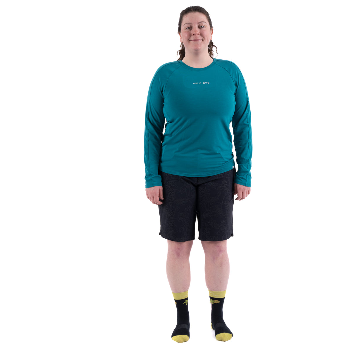 [Lotus Grayscale]  Freel FLEX Bike Short front full body